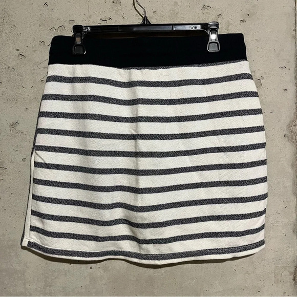 Jones New York Skort Womens M Drawstring Waist Striped Mini Skirt Shorts Pocket - Picture 4 of 8